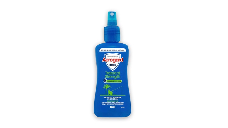 Spray bottle of insect repellent