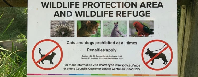 Wildlife protection sign