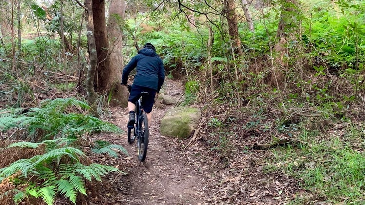 Mountain bike on a dirt track